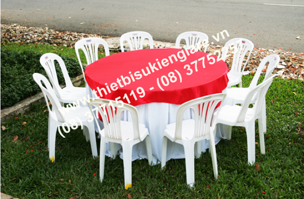 thuê bàn ghế nhựa giá rẻ 